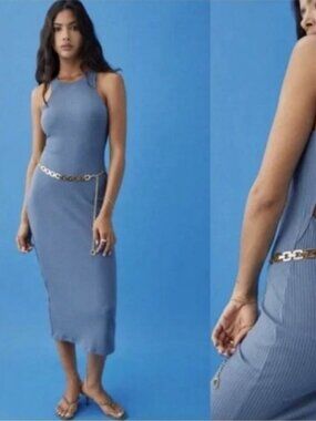 Reformation Candice Bodycon Midi Dress - Morning Glory Blue